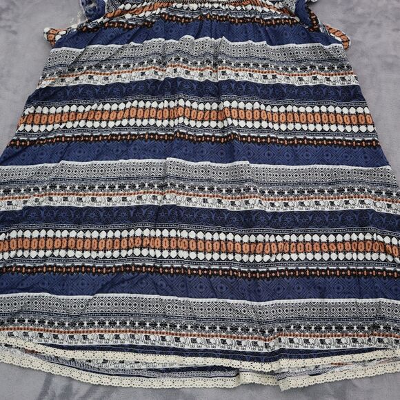 C.O.C Shirt Womens 3XL Multicolor Off The Shoulder Curvy Fit Rayon Eyelet - Picture 16 of 16